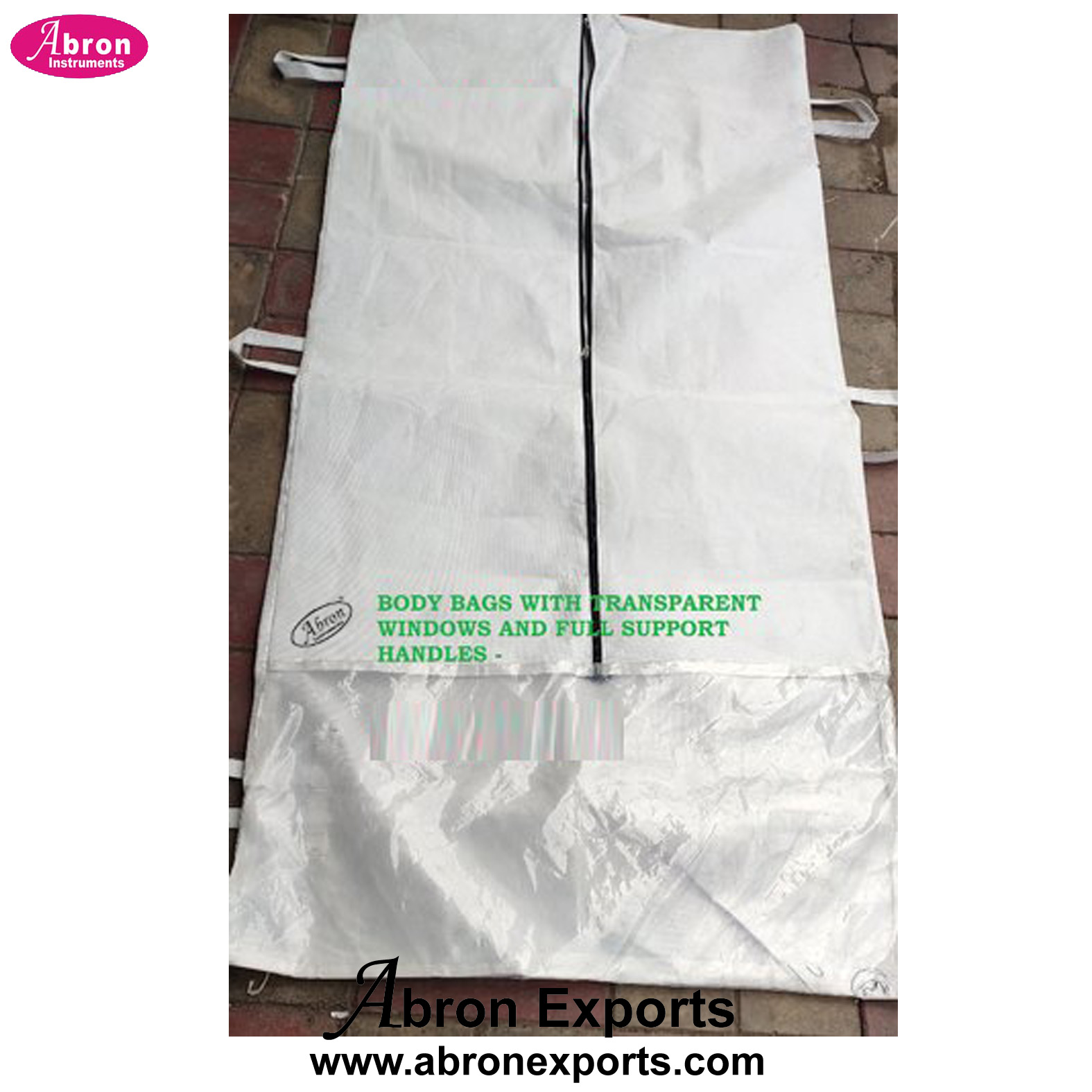 Cadaver corpse bag dead body bags with lifting handle White pack of 10 abron ABM-3610W